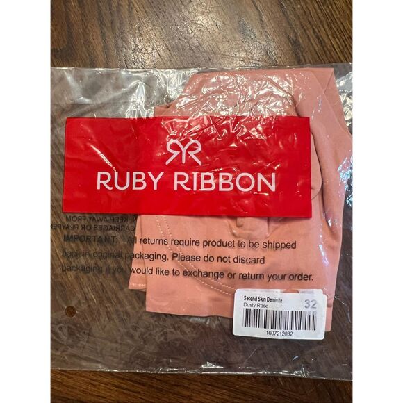 Ruby Ribbon Second Skin Sheer Demiette Dusty Rose Nwt Size 32 - Picture 2 of 5